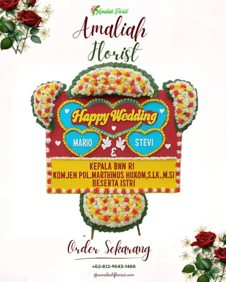 Papan Bunga Pernikahan Durian Demang